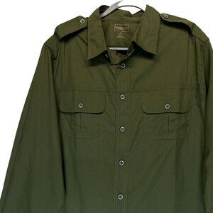 Boulder Creek Trading Co. Shirt Mens Size 2XL Tall Olive Green Long Sleeve